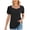 a-Black, variant on Njagoc3 Women's Crew Neck Puff Sleeve Short Sleeve Top,Pink,XXL