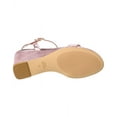 thumbnail image 4 of Stuart Weitzman Dancer 75 Leather Wedge Sandal, 8.5, Pink, 4 of 5