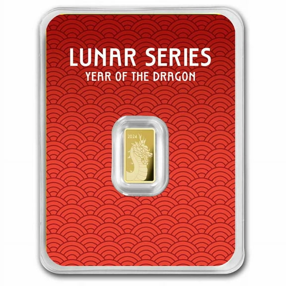 1 gram Gold Bar - 2024 APMEX Year of the Dragon (TEP, Series 2)
