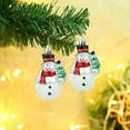 thumbnail image 7 of Christmas Ornaments, Shatterproof Christmas Ornaments, Snowman Shape Christmas Tree Decorations Set, 4pcs White Acrylonitrile Butadiene Styrene Durable Lightweight Hanging Ornaments, 7 of 7