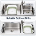 thumbnail image 6 of Collapsible Dish Basin with Drain Plug, 2.4 Gal 9L Foldable Wash Basin, Portable Sink Tub for Kitchen, Camping, RV, Vegetable Washing and Beverage Tub, Gray, 6 of 6