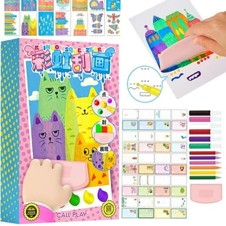 Kit De Arte Mágico Para Rascar DIY - 12 Láminas A4 Con Diseños De Mariposa, Pavo Real Y Ballena Fosforescente | Incluye Herramientas De Rascado