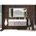 thumbnail image 5 of Nile 60" Gray Wood Floating Vanity with White Top and Gold Trim, 5 of 10