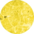 thumbnail image 1 of Ahgly Company Indoor Round Abstract Yellow Modern Area Rugs, 4' Round, 1 of 4
