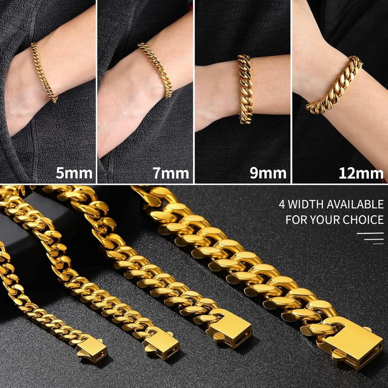 Men's Gold Braided Chain Bracelet | Nialaya | Wolf & Badger Men's Gold Braided Chain Bracelet | Nialaya | Wolf & Badger