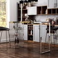 thumbnail image 6 of Furniture of America Norvel Contemporary Glass Top Bar Table in Chrome Plating, 6 of 9