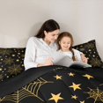 thumbnail image 5 of Manfei Halloween Ghost Print 7-Piece Twin Bedding,Fall Maple Leaf Pattern Bedding Comforter Set,Black Reversible, 5 of 7