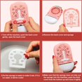thumbnail image 4 of USB Air Conditioning Blower Handheld Eyelash Fan Dryer Rechargeable Eyelashes Dryer Fan Mini Portable Fans with 2 Pieces Straight and Curved Tweezers for Eyelash Extensions Girls Women (Pink), 4 of 7
