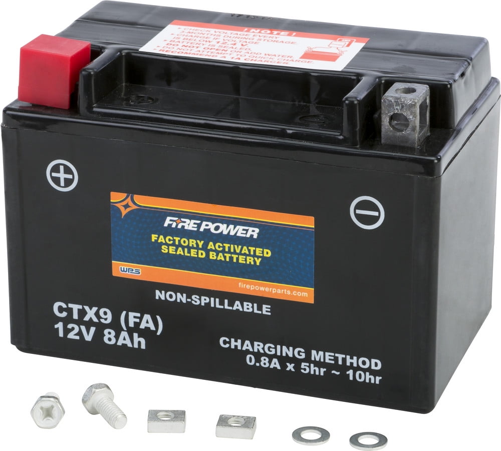 Fire Power AGM 12 Volt Automotive Battery, Top Post, 130CCA