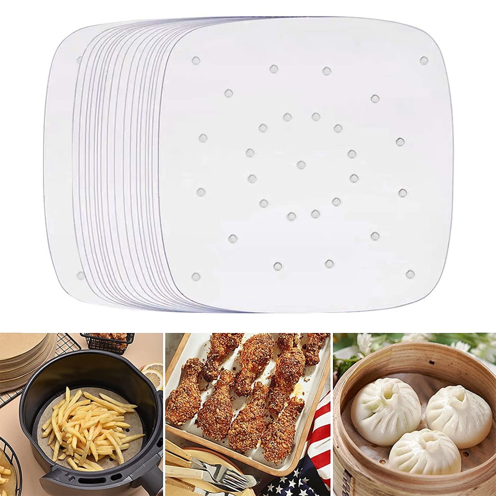 Shenmeida 100Pcs Air Fryer Parchment Paper, Square Perforated Parchment