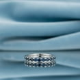 thumbnail image 3 of Blue Sapphire Gemstone Ring, 925 Sterling Silver 0.26 Ctw Blue Sapphire Gemstone Stackable Wedding Ring, Women Engagement Eternity Ring, Gift For Her, 3 of 5