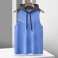 thumbnail image 4 of Afdoent Mens Tank Tops Men's Athleisure Vest Sleeveless Hooded Color Block Running Gym T Shirt Breathable, 4 of 4