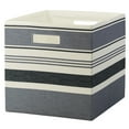 thumbnail image 5 of Better Homes & Gardens Fabric Cube Storage Bins (12.75" x 12.75"), Black Stripe, 2 Pack, 5 of 5