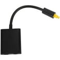 thumbnail image 3 of 1x2 Digital Optical Audio Splitter One Input to Two Outputs Audio Adapter (Black), 3 of 5