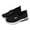 Black, variant on XIMIN Women's Soft Woven Breathable Orthopedic Anti-Skid Shoes Wide Width Slip-On Athletic Tennis Shoes with Arch Support Sports Shoes Comfortable Walking Sneakers