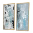 thumbnail image 3 of Designart "Tranquil Subtlety In Abstract Blue IV" Abstract Painting Framed Wall Art Set Of 2 - Modern Blue Framed Canvas Set For Living Room Decor, 3 of 6