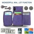 thumbnail image 5 of Funda tipo cartera para iPhone XS Max con tarjetero y correa para el hombro para mujer, 5 of 5