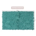 thumbnail image 4 of Home Weavers Bell Flower Bathroom Rug 100% Cotton Tufted Bath Rugs, Soft Absorbent Bath Rugs, Non-Slip Bath Mats, Machine Washable, Bathroom Bath Mats for Floor, 21"x34" Rectangle, Turquoise, 4 of 9