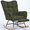 Dark Green, variant on Paproos Rocking Chair, Paproos Velvet Upholstered Rocker Chair, Glider Rocker Accent Chair with Cushion, Rocking Chair for Nursery, Armchair Reading Chair for Living Room Bedroom, White
