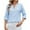 Sky Blue, variant on Solid Color Blouses For Women Dressy Casual V-Neck Roll Up Sleeve Shirts Going Out Mid Sleeve T-Shirt Tshirts Tee Pullover Tops