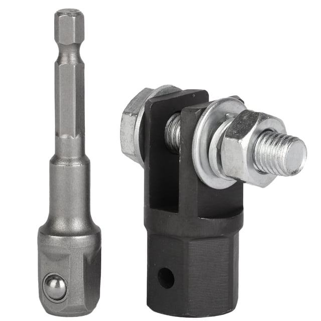 Vensio -1/2 Inch Scissor Jack Adapter and Socket Adapter Kit, Heavy Duty Chrome Vanadium Steel Drive Impact Wrench Tool for Automotive and RV Jacks, Black