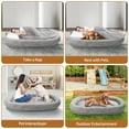 thumbnail image 5 of Human Dog Bed with Blanket,large dog bed 72'' x 48'' x 10'', Washable Fur Cover, Memory Foam, Grey, 5 of 7