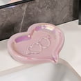 thumbnail image 4 of Heart Shaped Ceramic Soap Box | Unique Countertop Storage Holder | Drainage Design Keeps Soap Dry | 4 Colors | 4.92x4.33in | Gift for Bathroom Decor, 4 of 6