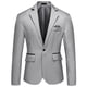 thumbnail image 1 of Traje de hombre entallado de un solo pecho, moda juvenil, informal, para banquete de boda, chaqueta, 1 of 5