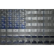 Parvez Taj "Blue America" Print on Brushed Aluminum