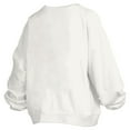 thumbnail image 3 of Women's Pressbox White Syracuse Orange Oversized Janice Retro Waist-Length Pullover Sweatshirt, 3 of 3