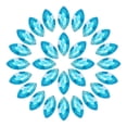 thumbnail image 1 of Uxcell 100Pcs Horse Eye Shape Rhinestones Glass Point Back Beads for Jewelry Making, Sky Blue 4x8mm, 1 of 6