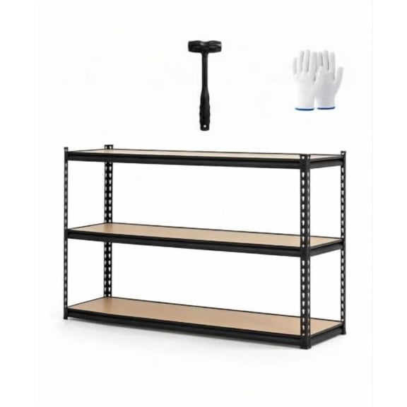 Garage Shelving-3 Tier Adjustable Storage Shelves, 36" W x 18" D x 36" H Shelving Unit, Heavy Duty Garage Storage Metal Storage Shelves For Basement, Warehouse, Pantry
