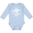 thumbnail image 3 of Inktastic My First Valentine's Day with White Heart and Arrow Boys or Girls Long Sleeve Baby Bodysuit, 3 of 5