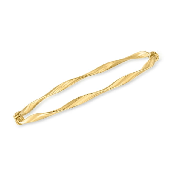 Ross-Simons Italian 10kt Yellow Gold Twisted Bangle Bracelet, Women's, Adult