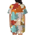 thumbnail image 4 of Womens Pajama Sets With Pocket, Fall Maple Leaves Lounge Sets Short Sleeve Sleepwear PJ Sets for Women, 4 of 6