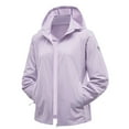 thumbnail image 2 of EchfiProm Zip-up Windbreaker Jackets Women Purple Skiing Waterproof Hooded Lightweight Coat, 2 of 3