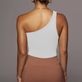 thumbnail image 6 of ZyeKqe Womens 1 Shoulder Tops Summer Sleeveless Ribbed Tank Top Casual Slim Basic Tees, 6 of 9