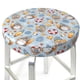 thumbnail image 3 of Balery Summer Time With Gnome Fundas de asiento para taburete de bar redondo de tela de terciopelo ajustables que protegen de arañazos y manchas para sillas de 14 a 17 pulgadas.-12 inch, 3 of 7