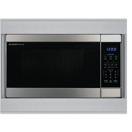 Sharp - 27-in. Built-In Microwave Trim Kit for the SMC2266HS - Silver