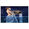 thumbnail image 4 of Astrology Ceramic Toothbrush Holder, Aquarius Lady with Pail in the Sea Water Signs Saturn Mystry at Night Stars, Versatile Countertop for Bathroom, 4.5" X 2.7", Blue Dark Blue, by Ambesonne, 4 of 4