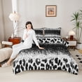 thumbnail image 4 of Homewish Animal Leopard Cheetah Print 2pcs Bedding Comforter Set For Teens Adults,Bling Glitter Twin Comforter Sets,Abstract Gradient Breathable Bedding Set,Breathable Home Decor,Reversible, 4 of 8