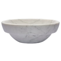 Echo Bowl Shaped Vessel Sink - Honed White Marble