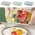 thumbnail image 1 of Bandeja de cubitos de hielo de silicona de 15 celdas para whisky y cócteles - Cubos grandes de 2", congelación rápida, liberación fácil - verde, rosa o azul, 1 of 6
