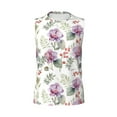 thumbnail image 6 of Lsque Orchids Flowers Print Men's Cotton Blend Sleeveless Muscle Shirts (S-3XL)- Moisture Wicking, Odor Protection, UPF 30+,3X-Large, 6 of 8