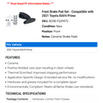 thumbnail image 2 of Front Brake Pad Set - Compatible with 2021 Toyota RAV4 Prime, 2 of 2