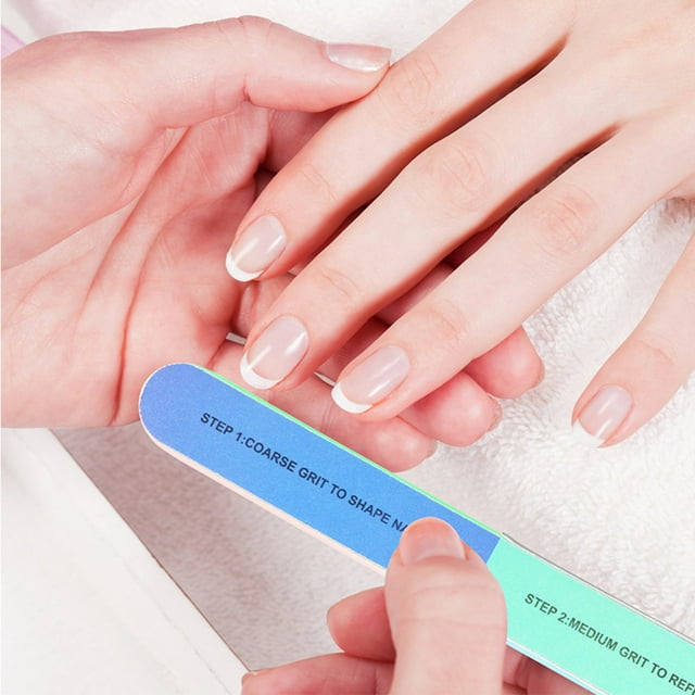 Herramienta colorida para manicura y pedicura con múltiples lados, esponja para lijar, limas, pulidor