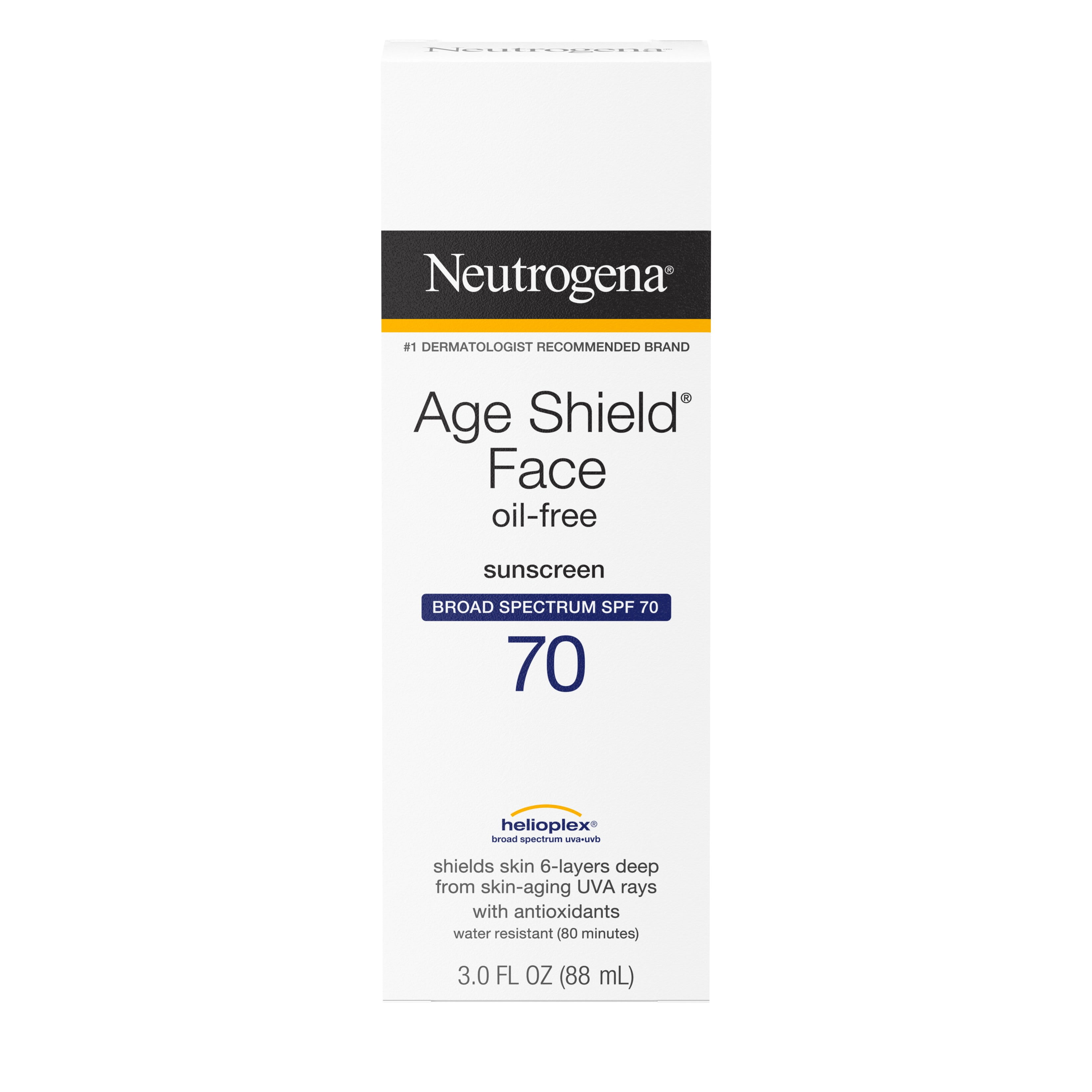 Neutrogena Age Shield Face Oil-Free Sunscreen SPF 70, 3 fl oz