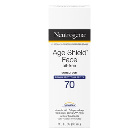 Neutrogena Age Shield Face Oil-Free Sunscreen SPF 70, 3 fl oz (Pack of 2)