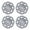 Silver(T003-A), variant on 17" Set Of 4 Universal Wheel Covers Snap On Hubcaps Full Hub Caps fit R17 Tire & Steel Rim -CHROME