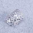 thumbnail image 3 of Hollow Rose Scarf Ring Buckle Slide Tube Scarf Jewelry (Silver), 3 of 8